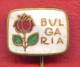 F1706 / BULGARIAN ROSE - Plant Perfume  - Bulgaria Bulgarie Bulgarien Bulgarije -  Badge Pin - Parfum