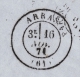 Delcampe - LAC  N° 60A GC 898 Cachet à Date De Charleville (Landes) Du 15 Novembre 1871 Pour Arras (Pas-de-Calais) - 1871-1875 Cérès