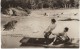 Exaggeration Men Fishing, Catch Giant Fish, C1900s Vintage Martin Real Photo Postcard - Photographie