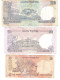 India - Indien - 3 Banknotes - 100 Rupees Letter S - 50 Rupees Letter R - 10 Rupees Letter S - India