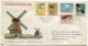 PAYS-BAS ENVELOPPE PREMIER JOUR AYANT VOYAGEE AFFRANCHIE AVEC LA SERIE OISEAUX DIVERS N°733/37 - Mechanical Postmarks (Advertisement)