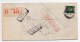 1943 - LETTRE RECOMMANDEE Du TRIBUNAL DE 1° INSTANCE -> REEXPEDIEE Avec CACHET "RETOUR A LA GRIFFE" - PETAIN - Cartas & Documentos