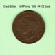 GREAT BRITAIN    1/2  PENNY  1949  (KM # 868) - C. 1/2 Penny