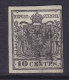 Lombardei & Venetien 1850 Mi. 2    10 C Wappen Min. 80 € (2 Scans) - Levante-Marken