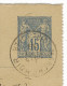 ENTIER  POSTAL  ( Cachet BM ) /  CARTE-LETTRE  15 Ct. BLEU  Type  SAGE  ( à Mr Le Maire De Saint-Léonard, Loir-et-Cher ) - Kartenbriefe