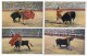 Corrida De Toros Bull Fight L Roisin 4 Tarjetas Postales Ca1900 Vintage Original Postcard Cpa Ak (W3_3267) - Corridas