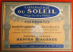 Publicité Cartonnée -  COMPAGNIE DU SOLEIL  ASSURANCES PARIS  - 1925  Calendrier PERPETUEL  - SUPERBE - Placas De Cartón