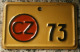 Croatia / Banovina  Hrvatska - License Plate Of The Bike / Cycle   -  "CZ"  Civil Protection 1940ties - Kennzeichen & Nummernschilder