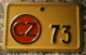 Croatia / Banovina  Hrvatska - License Plate Of The Bike / Cycle   -  "CZ"  Civil Protection 1940ties - Number Plates