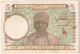 Billet, French West Africa, 5 Francs, 1943, 1943-03-02, SUP - Other - Africa