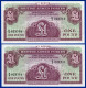 2 BILLETS SE SUIVANT 1£ ONE POUND BRITISH ARMED FORCES SPECIAL VOUCHER 4th SERIES NEUFS N°023710 ET 023711 ISSUED BY COM - British Troepen & Speciale Documenten