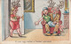 Wife Catch Husband With Mistress Domastic Comic Satire Postcard 48 - Humour