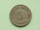 1898 F - 5 Pfennig / KM 11 ( Uncleaned Coin - For Grade, Please See Photo ) !! - 5 Pfennig