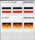 2x3 In Farbe Flaggen-Sticker Deutschland DR+DDR 7€ Kennzeichnung Alben Buch Sammlung LINDNER #628+634 Flag Germany Reich - Autographed