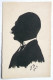 CPA HOMME OMBRE CHINOISE SIGNEE L.B. .  L. BONNEAU 1926 - Scherenschnitt - Silhouette