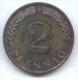 F2501 / - 2 Pfening 1966 ( D ) - FRG , Germany Deutschland Allemagne Germania - Coins Munzen Monnaies Monete - 2 Pfennig