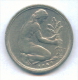 F2540 / - 50 Pfening 1949 ( F ) - FRG , Germany Deutschland Allemagne Germania - Coins Munzen Monnaies Monete - 50 Pfennig