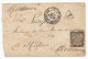 - Lettre - BOUCHES DU RHONE - MARSEILLE - PC.1896 S/TPND N°14 Ad + Càd T.15 + Cachet Rouge - 1856 VOIR - 1853-1860 Napoleon III