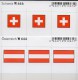2x3 In Farbe Flaggen-Sticker Schweiz+Österreich 7€ Kennzeichnung Alben Buch Sammlungen LINDNER #644+646 Austria Helvetia - Historische Documenten