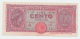 Italy 100 Lire 1944 VF+ (1 Border Cut) P 75a 75 A - 100 Lire