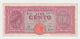 Italy 100 Lire 1944 VF+ P 75a 75 A - 100 Liras