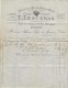 Facture Lescuras Limoges 1883. Bitters Jaunes Et Bruns, Cognacs, Kirsch, Absinthe Et Genièvre ... - Factures