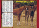 CALENDRIER 1979 POULAIN CHEVAL IMPRIMEUR OBERTHUR CALENDRIER DOUBLE - Grand Format : 1971-80