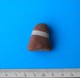 # M021 WHITE STRIPED ESTEREL RED PEBBLE ORE - South France, Provence, Mineral Minerai Minerale Erz - Mineralien