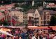 Bergen Busy Market, Norway Postcard Used Posted To UK 2004 Nice Stamp - Noruega