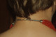 COLLIER  Ancien GRAPPE De VERRE Couleur CORAIL 20 Brins - Necklaces/Chains