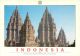 Hindu Shrine Prambanan Java Indonesia Postcard Used Posted To UK 1996 Stamp #1 - Indonesia