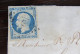 12 JAN 1854 - WOW Belle Lettre Napoleon Presidence 25c Pour Paris Obl. Cachet De Province - Cote: 100euros+ - 1852 Louis-Napoleon