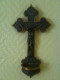 Crucifix Bénitier Orthodoxe Ou D’Orient…? En Laiton Ou En Bronze, Belle Patine Argentée. - Godsdienst & Esoterisme