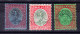 1936 Malaya Lot 3 Marken Mit Falz Höchste Werte SG 44-46* Perf. "Specimen" - Malaya (British Military Administration)