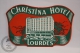 Christina Hotel, Lourdes - France - Original Vintage Luggage Hotel Label - Sticker - Hotel Labels