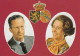 LL.MM  Le Roi Baudouin Et La Reine Fabiola.........(scan Verso). - Affiches Sur Carte