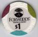 Jeton Chip De Casino à Foxwoods : MSM Grand At Foxwoods $1 - Casino