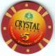 Jeton De Casino Croisière : Crystal Cruises : Caesars Palace At Sea $5 - Casino