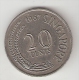 Singapore 20 Cents 1967 Km 4  Xf+ - Singapore