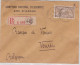1920 - YVERT N°120 SEUL Sur ENVELOPPE RECOMMANDEE De PARIS Pour VERVIERS (BELGIQUE) ! - 1900-27 Merson