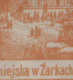 POLAND 1918 ZARKI LOCAL PROVISIONALS 3RD SERIES 24H ORANGE PERF FORGERY NG - Ongebruikt