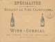 ENVELOPPE TYPE SAGE 15 C -LIQUEURS&amp; SPIRITUEUX  TOURNIE FRERES  LA REOLE  BORDEAUX (gironde) - 1876-1898 Sage (Type II)