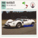 Fiche : Voitures De Course / MASERATI TIPO 63 BIRDCAGE / 1960 - 1961 / Epoque Classique / Italie - Autosport - F1