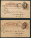 1886 USA Grand Rapids - Canandaigua New York Stationery Postcards X 2 - ...-1900
