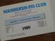 Manneken Pis Club ( Brusselse Prentkaartenclub ) - Anno 1989 ( Zie Foto Voor Details ) !! - Bourses & Salons De Collections