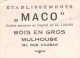 Pa223 - Dernière POSTE FRANCAISE - Autoplan MULHOUSE PRINCIPAL - 15 Juin 1940 - Entête Bois MACO - Haut Rhin -Type Iris - Autres & Non Classés
