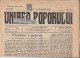 UNIREA POPORULUI NEWSPAPER, WEEKLY CHURCH NEWSPAPER, KING MICHAEL STAMPS, 1931, ROMANIA - Otros & Sin Clasificación