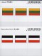 In Farbe 2x3 Flaggen-Sticker Litauen+3.Reich 7€ Kennzeichnung An Alben Karten Sammlung LINDNER 659+628 Germany Lithuiana - Matériel