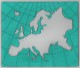 CARTE De  L´ EUROPE  Pour écolier En Plastique Vert Avec Pochette - Année 1950/60 - Autres & Non Classés