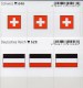 2x3 In Farbe Flaggen-Sticker Schweiz+Reich 7€ Kennzeichnung Alben Karten Sammlung LINDNER 646+628 Flags Helvetia Germany - Material Y Accesorios